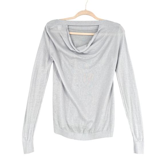 Nordstrom Signature Light Grey Lightweight Long sleeve Round Neck Sweater XS - Picture 2 of 7